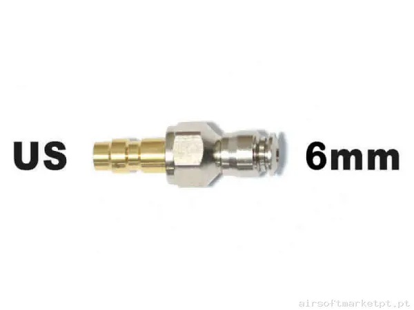 Adaptador HPA Masculino US Mancraft Para Adaptador 6mm Macroline — HPA & Linhas — Airsoft Market PT