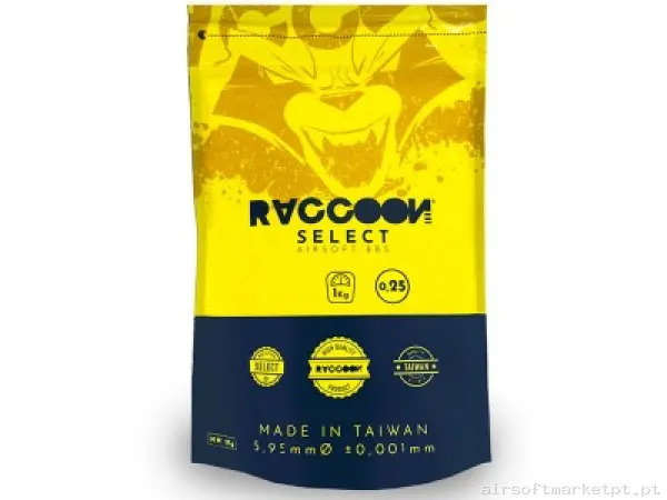 Bbs Muniçao 0,25 PVC Select Raccoon — Munição (BBs) — Airsoft Market PT