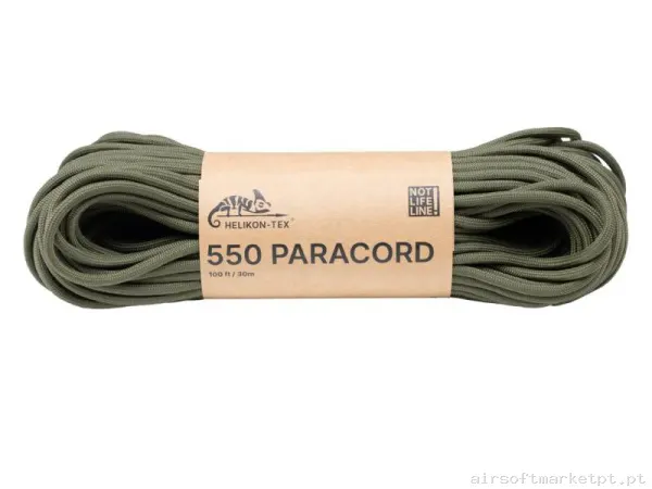 Corda Multiusos Helikon-Tex Paracord 550 100ft verde od — Acessórios & Componentes — Airsoft Market PT