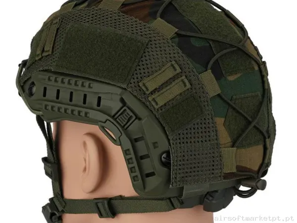 Cobertura de capacete Fast Velcro Cygnus Armory Woodland — Capacetes — Airsoft Market PT