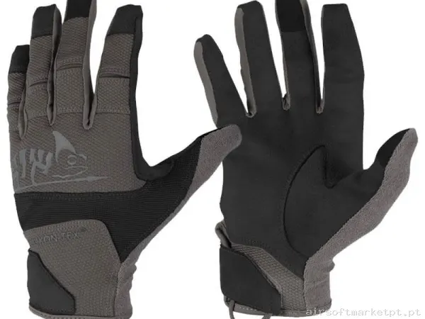 Luvas Helikon-Tex Range Tactical Gloves preto/Cinza — Gear Táctico — Airsoft Market PT