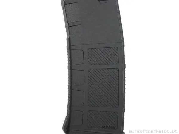 Magazine Réplica Midcap M4 Amarok Fast Feed A5 Polímero 250 Bbs preto/Magenta — Carregadores / Magazines — Airsoft Market PT