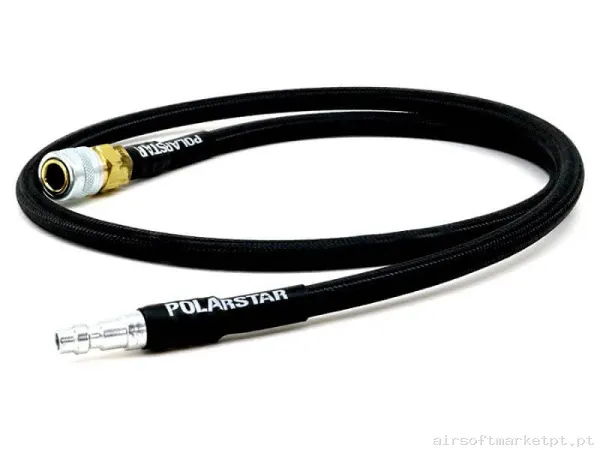 HPA Linha Us-QD Polarstar Tubo de Ar Trançado 42" preto — HPA & Linhas — Airsoft Market PT