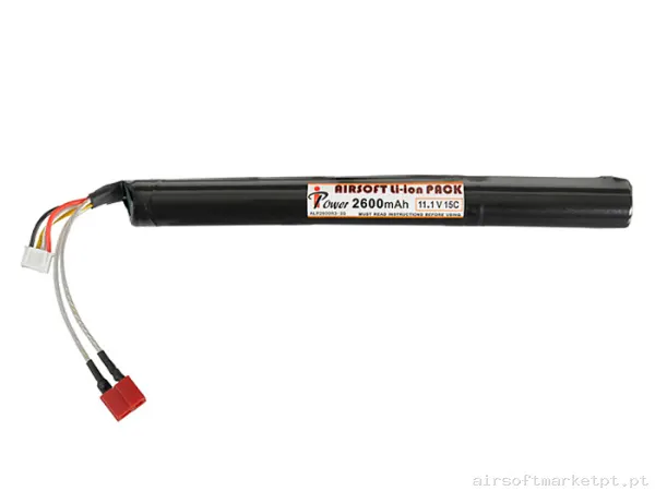Bateria Li-Ion Stick Ipower 2600mah 11.1v 15c (T-Plug) — Baterias & Carregadores — Airsoft Market PT