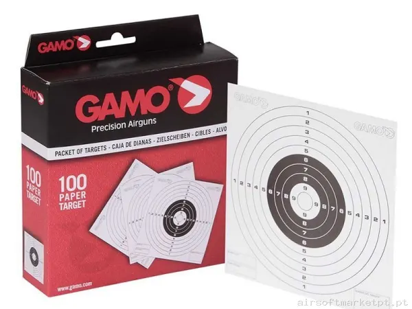 DIANA CARTON GAMO 100PCS 14X14CM BLANCA — Acessórios & Componentes — Airsoft Market PT