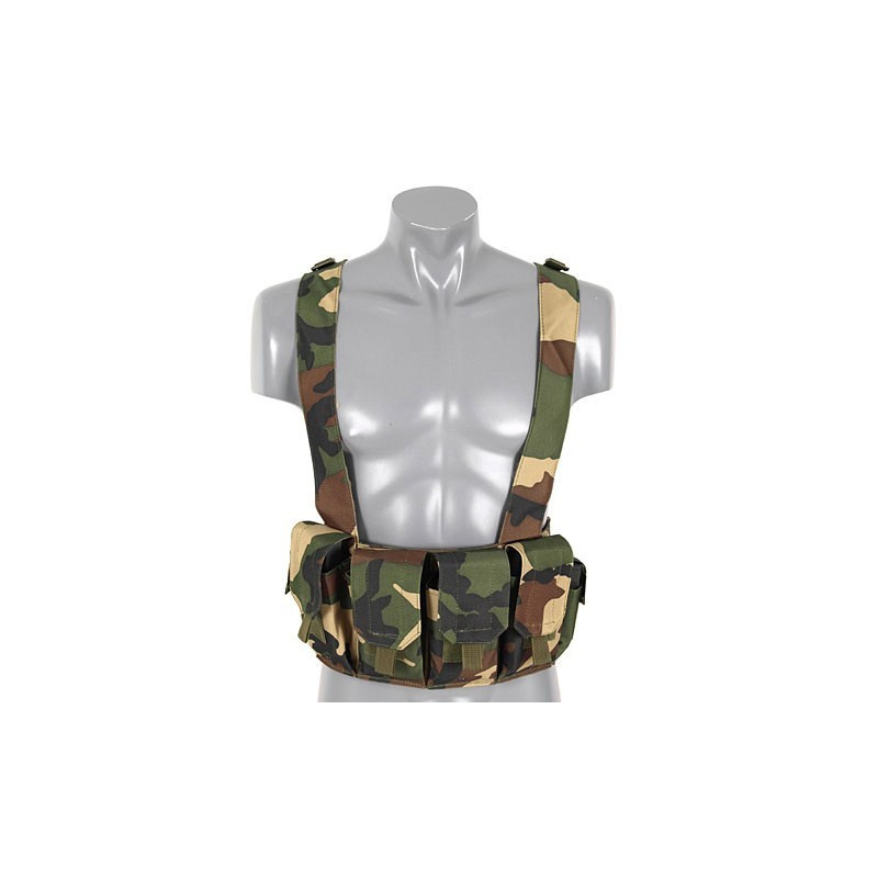 Colete Chest Rig Woodland — Coletes & Rigs — Airsoft Market PT