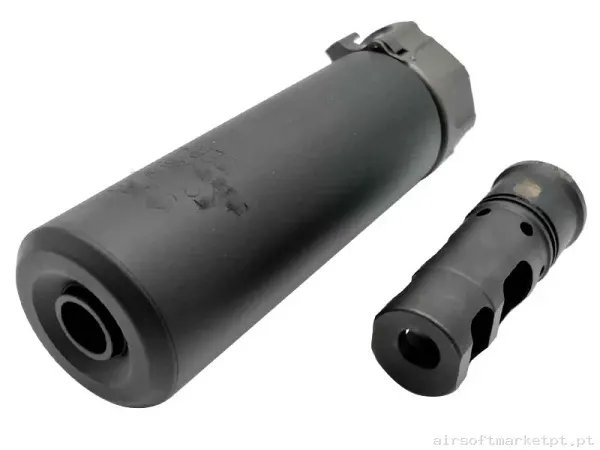 Supressor Externo Corto Angry Gun Full Marking Version negro — Acessórios & Componentes — Airsoft Market PT