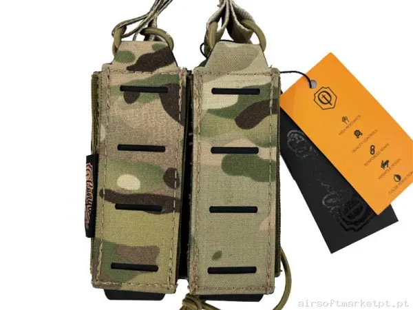 Pouch Magazine Pouch Doble Pistola Conquer Open Top Estilo multicam — Carregadores / Magazines — Airsoft Market PT