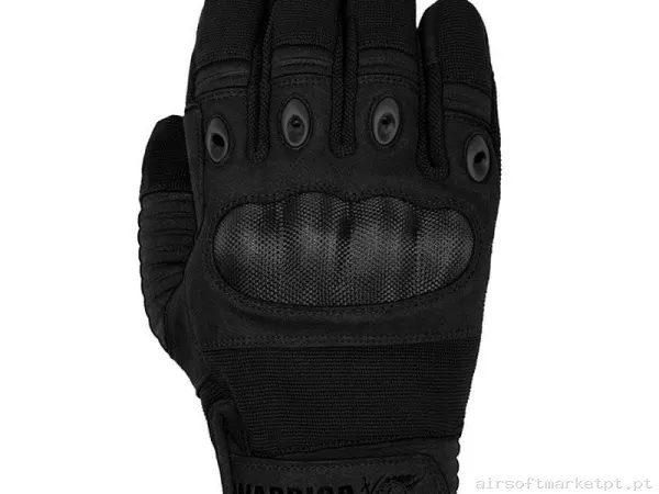 Luvas Warrior Assault Omega Hard Knuckle preto — Gear Táctico — Airsoft Market PT