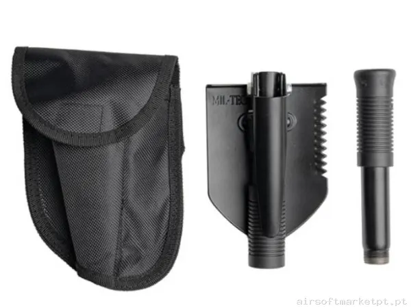 Pá da Multifuncional Mil-Tec Dobrável preta — Ferramentas — Airsoft Market PT