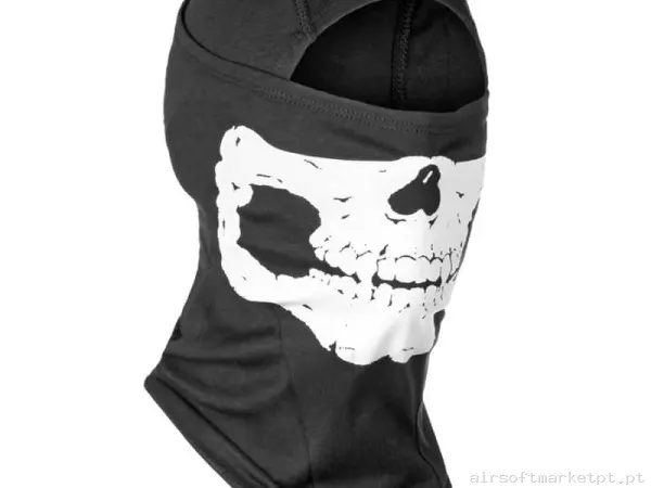 Balaclava Invader Gear Mps Death Algodão negro — Proteção Ocular & Facial — Airsoft Market PT