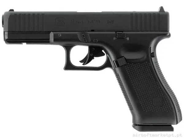 Airgun CO2 4.5mm Pistola Umarex Glock 17 Gen 5 Mos Diábolo Blowback preta — Pistolas — Airsoft Market PT