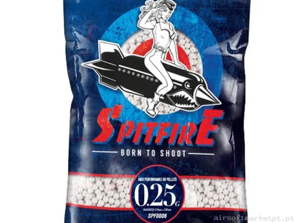 BBs 0,25g Spitfire 1kg Brancas — Munição (BBs) — Airsoft Market PT