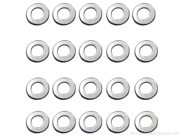 Interno Arruelas Ajuste FPS 0,10mm Shim Set 20 Pcs — Peças Internas (AEG) — Airsoft Market PT