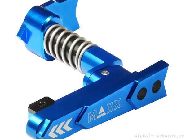 Externo Reten de Magazine M4 Ambidiestro Maxx Model Style a azul — Acessórios & Componentes — Airsoft Market PT
