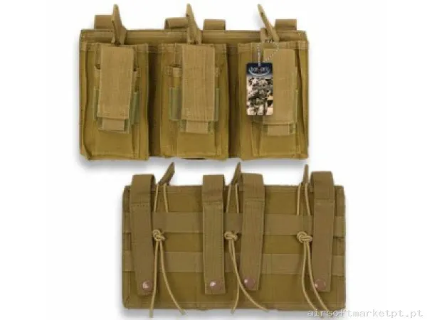 Coldre Magazine Triplo Barbaric Tan — Gear Táctico — Airsoft Market PT
