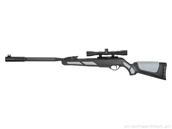 Airgun Gas Pistão 4.5mm Carabina Gamo Viper Fusion Igt 24j com Mira telescópica 4x32 preta/Azul — Rifles de Assalto (AR/M4/AK) — Airsoft Market PT