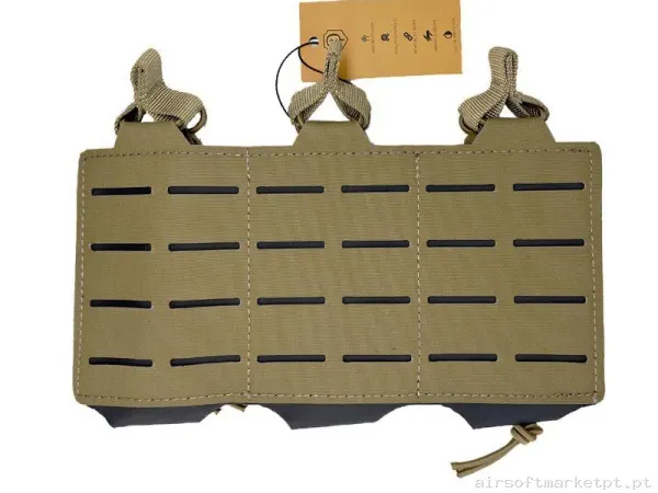 Pouch Portacargador Triple M4 Conquer Corte Láser Coyote — Coletes & Rigs — Airsoft Market PT