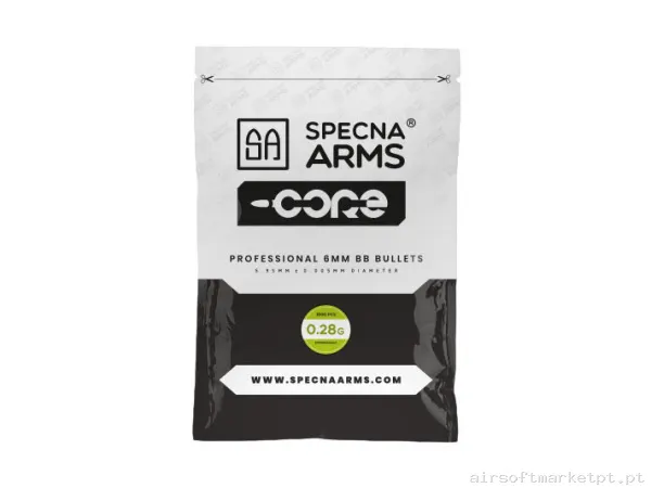 BBs Bio 0.28g Specna Arms Core 1000 BBs Brancas — Munição (BBs) — Airsoft Market PT