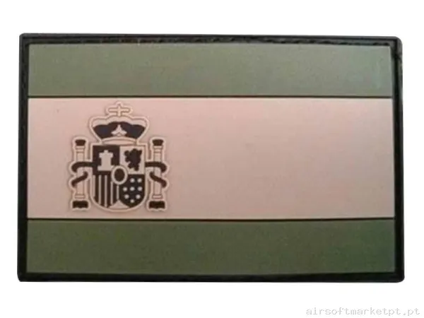 Parche Goma Relieve Oem Bandeira Espanha verde — Patches & Decoração — Airsoft Market PT