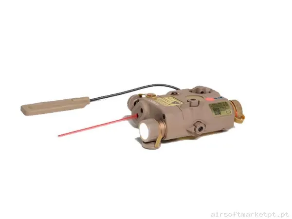 LASER ROJO FMA LINTERNA AN/PEQ-15 TAN — Lanternas & Lasers — Airsoft Market PT