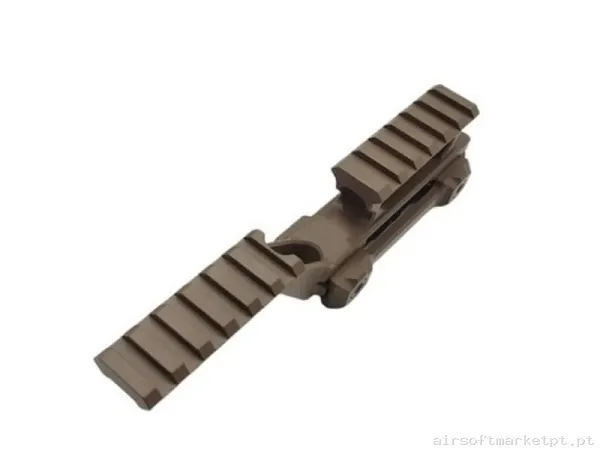 Montura doble elevada metálica tipo hydra tan — Miras & Ópticas — Airsoft Market PT