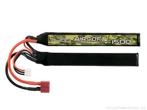 Bateria Lipo Nunchuk Doble Gens Ace 1500mah 7.4v 25-50C (T-Plug) — Baterias & Carregadores — Airsoft Market PT