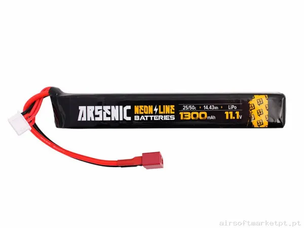 Batería Arsenic 11.1v 1300 Mah 25c-50c T-dean — Baterias & Carregadores — Airsoft Market PT