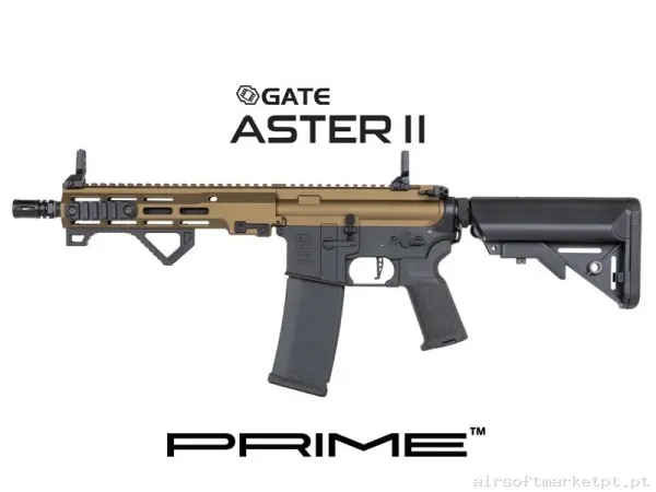 RÉPLICA AEG SA-P23 PRIME ASTER II MOTOR BRUSHLESS SPECNA ARMS NEGRA/BRONCE — Rifles de Assalto (AR/M4/AK) — Airsoft Market PT