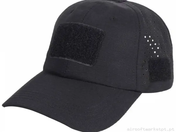 Gorra Beisbol Velcro Combat Zone 2025 Cap negra — Proteção Ocular & Facial — Airsoft Market PT