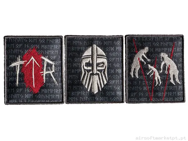 Conjunto de Parche de Tela Ragnar Balder Pray Collection 3u — Patches & Decoração — Airsoft Market PT