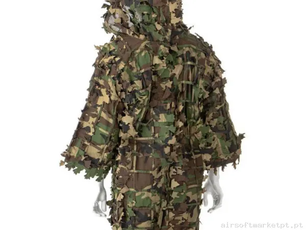 Ghillie Invader Gear Base Leaf Woodland (Com Folhas) — Vestuário (Fardas) — Airsoft Market PT