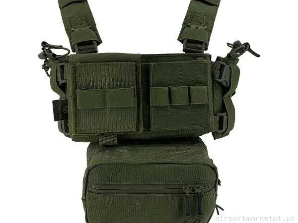 Chaleco Chest Rig Conquer Mini Chest Rig verde od — Coletes & Rigs — Airsoft Market PT
