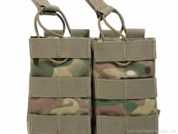 Pouch Magazine Pouch Doble G36/Ak/M14/Sr25 Delta Tactics Open Top Estilo multicam — Coletes & Rigs — Airsoft Market PT