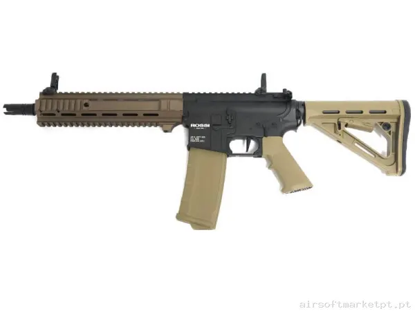 Réplica AEG M4 Rossi Neptune Sas preta/Bege — Rifles de Assalto (AR/M4/AK) — Airsoft Market PT