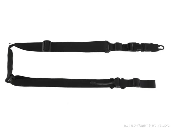Cinta Tática de 2 Pontos Extração Rápida Warrior Assault preta — Gear Táctico — Airsoft Market PT