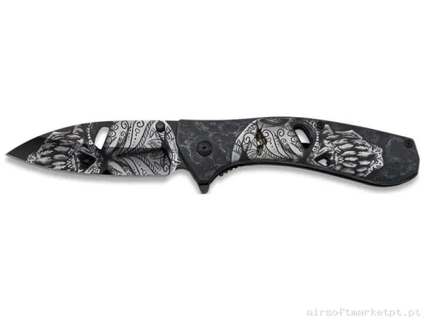 Faca Tática Albainox 18477 3d Caveira 9cm — Ferramentas — Airsoft Market PT