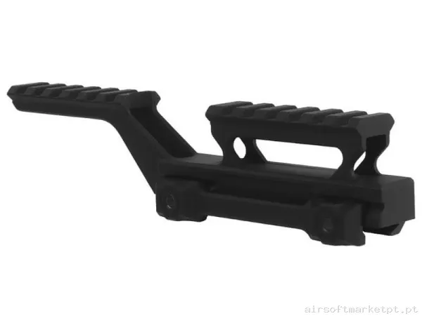 Montagem Externa RIS Estilo Hydra Wosport 2x6 Slot preta — Acessórios & Componentes — Airsoft Market PT