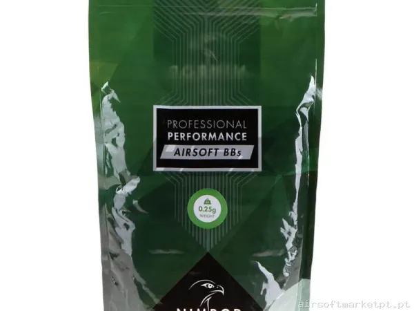 BBs 0.25g Nimrod Professional Performance 1kg Brancas — Munição (BBs) — Airsoft Market PT
