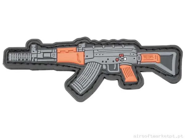 Parche Goma Relieve Barbaric Ak 08227 preto — Patches & Decoração — Airsoft Market PT