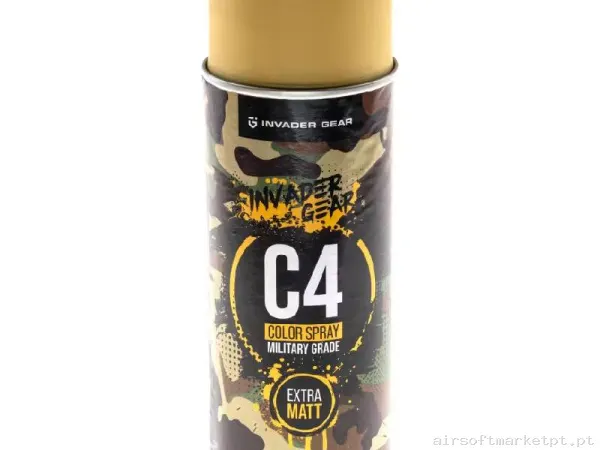 Spray Paint Invader Gear C4 Mil Grade Cor Ral1002 — Outros — Airsoft Market PT