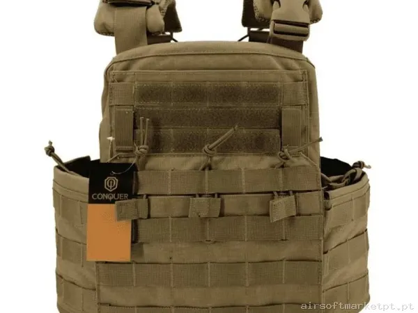 Chaleco CONQUER APC COYOTE — Coletes & Rigs — Airsoft Market PT