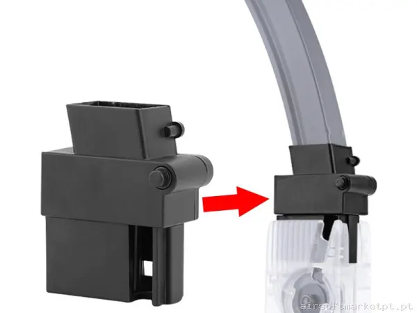 Adaptador Mp5 para Speed Loader Estilo Odin Wosport preto — Carregadores / Magazines — Airsoft Market PT