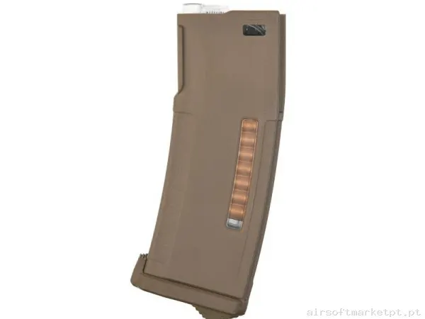 CARGADOR POLIMERO AEG M4 150 RDS BALAS TAN SAIGO DEFENSE — Carregadores / Magazines — Airsoft Market PT