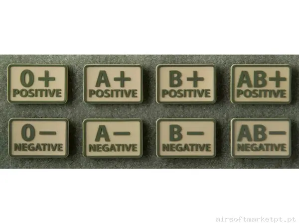 Set de Parche de Borracha em Relevo Helikon-Tex Blood Patch 2u Khaki — Patches & Decoração — Airsoft Market PT