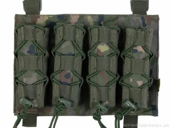 POUCH MAGAZINE POUCH QUADRUPLE MP5/MP7 DELTA TACTICS FORCE DETACHABLE CAMUFLADO PIXELADO — Coletes & Rigs — Airsoft Market PT