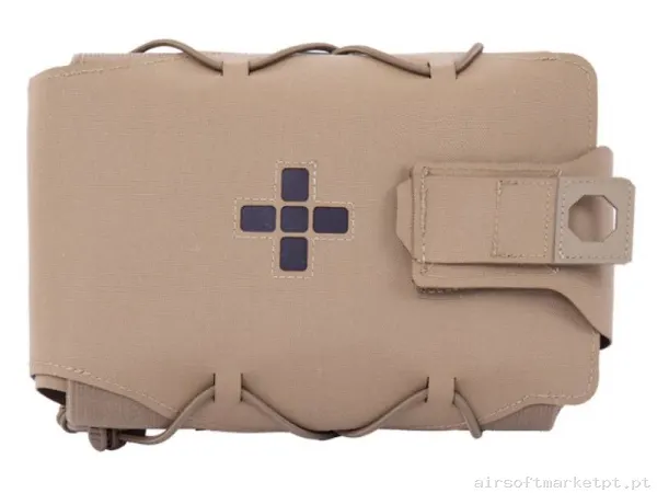 Pouch Médico Warrior Assault Laser Cut grande horizontal individual de primeiros socorros Ifak coyote tan — Coletes & Rigs — Airsoft Market PT