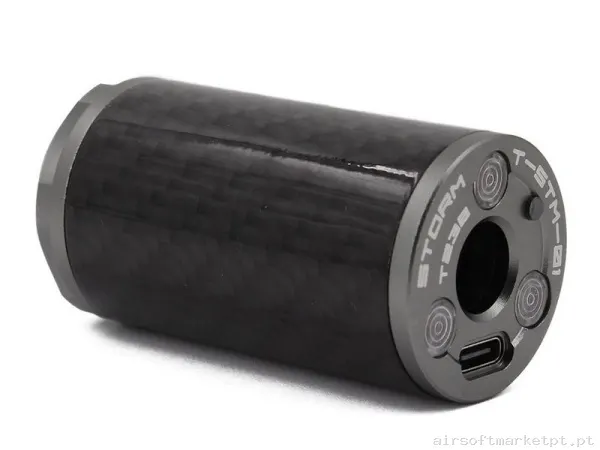 SILENCIADOR TRAZADOR CON FOGONAZO T238 STORM NEGRO — Lanternas & Lasers — Airsoft Market PT