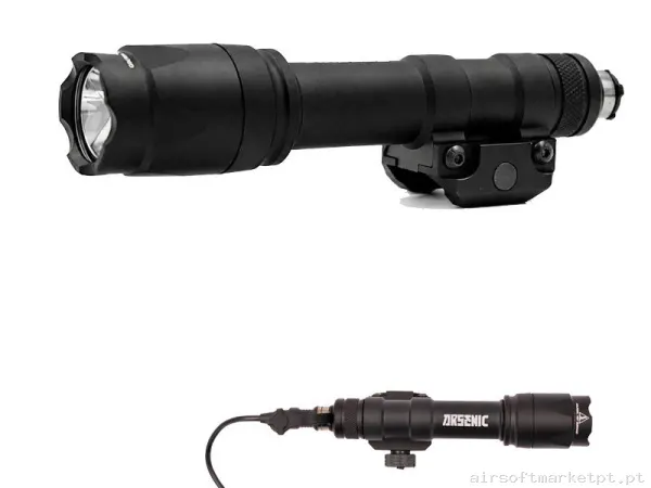 Linterna Táctica 600 Lumenes Arsenic Pulsador AS600A Negro — Lanternas & Lasers — Airsoft Market PT