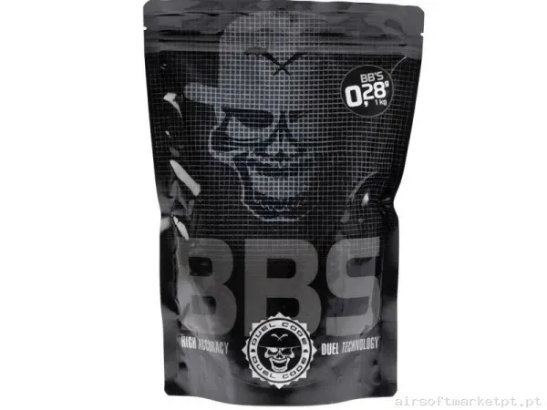 BOLAS DUEL CODE 0,28 G BLANCAS 1KG NO BIO — Munição (BBs) — Airsoft Market PT